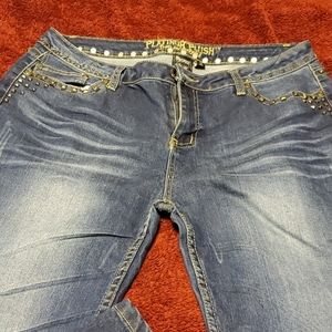 Platinum plush jeans